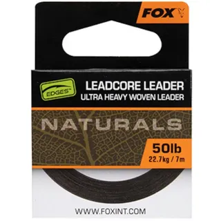 Fox Naturals Leadcore 25 m Karpfenlinie - Black - 50 lbs-22,7 kg Angelschnur