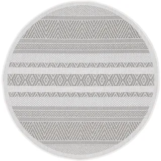 carpetfine Boho 101 Webteppich Ø 90 cm Beige