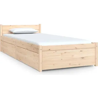 vidaXL Bett mit Schubladen 90x200 cm - Braun