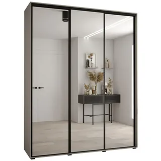 Möbel Kryspol Schwebetürenschrank 235,2/200/45 3-türig , Kaschmir , Holz , Nachbildung , 10 Fächer , 200x235.2x45 cm , Schlafzimmer, Kleiderschränke, Schwebetürenschränke