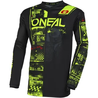 O'Neal Element Jersey Attack V.23 | Erwachsene | Schwarz Neon-Gelb | Größe M
