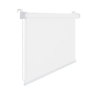 Fensterrollo 50 cm Breite 175 cm lang weiß Verdunklung 50 % Sichtschutzrollo inkl. Seilzug Fenster R - Weiß
