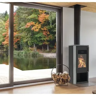 Kaminofen Wamsler Turon Stahl Naturstein schwarz 8 kW - Schwarz