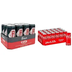 Asbach Cola Dose (12x0.33 l) - "Futschi" – "Rüscherl" – "Dopsi" – "Oschi" - "Hütchen" & Coca-Cola Classic - prickelndes Erfrischungsgetränk mit unverwechselbarem Coke-Geschmack - Einweg (24x330 ml)