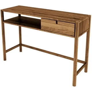 byoak Schminktisch INA Wildeiche , Alteiche , Holz , Kerneiche , 120x80x65 cm , Wohnzimmer, Wohnzimmertische, Konsolentische