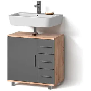 livinity Waschbeckenunterschrank 60 x 60 cm Grau
