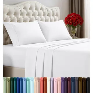 Utopia Bedding Bettlaken Set - Polyester-Microfaser, Spannbettlaken, Bettlaken und Kissenbezüge