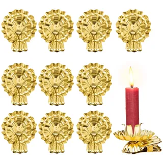 10 Stück Baumkerzenhalter Clip,Mini Gold Kerzenhalter für Weihnachtsbaum,Mini Kerzenhalter für WeihnachtsbaumWeihnachtsbaumkerzenhalter,für baumkerzen, Geburtstag, Weihnachten Dekoration