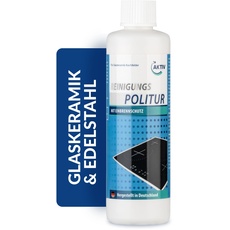 AKTIV 2in1 Spezial-Politur für Glaskeramik & Edelstahl Spülbecken, Ceranfeldreiniger, Kochfeldreiniger, 250 ml