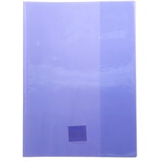 Clairefontaine 73206C - Heftumschlag / Heftschoner / Hefthülle Calligraphe Cristalux DIN A4 21x29,7 cm, Etikettenhalter, aus PVC transparent und strapazierfähig, glatt, Violett, 1 Stück