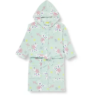 Playshoes Unisex Kinder Fleece-Bademantel Morgenmantel, Einhorn, 122/128