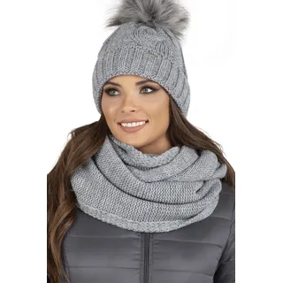 Vivisence Loop Damen für Winter Einheitsgröße - Warm Schal Frauen Klassisch winterschal Gemütlich für herbst Schlauchschal Halsbedeckung - Hellgrau - Hellgrau