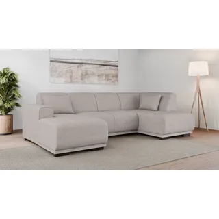 OTTO home Wohnlandschaft Polyester U-Form mit Recamiere 3-Sitzer Grau