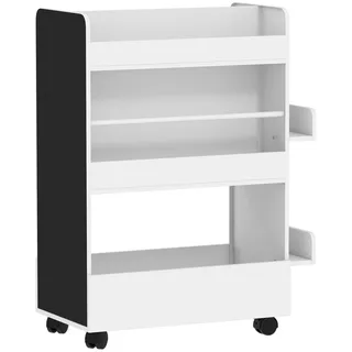 aiyaplay Kinderregal 4 Regalen 66,5 x 32,5 x 86,5 cm MDF lackiert matt weiß