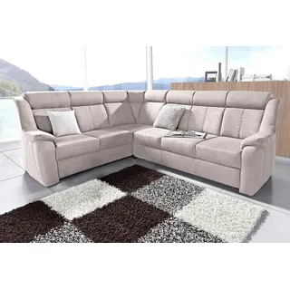 sit&more Ecksofa »Basel L-Form« wahlweise mit Relaxfunktion, beige