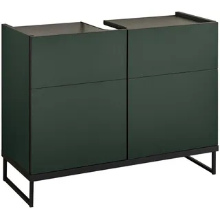 Roller Mid.you Waschbeckenunterschrank Grün, Schwarz, Holzwerkstoff, 80x59.4x31 cm stehend, Badezimmer, Badezimmerschränke, Waschbeckenunterschränke