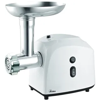 Ardes AR7440 Elektrische Edelstahl Star Blade Motor mit Rückwärtsfunktion, Zubehör für Taschen und Kibbe 250W Weiß/Edelstahl