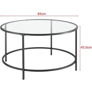 [en.casa] Kouvola Schwarz Stahl 84 x 45,5 cm