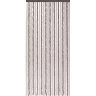 Türvorhang Flauschi Silber-Weiß 90 cm x 200 cm