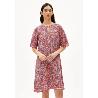 MAAERHA MOSAIC LINO |  Webkleid aus Leinen-Mix - rot (L)