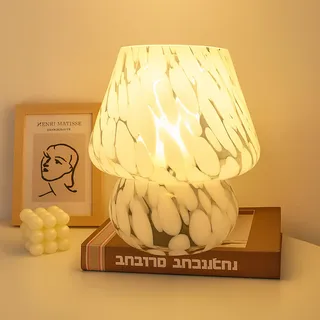 Relaxdays Pilz Design Weiß 2 St.