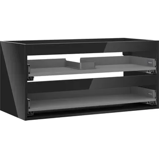 Mexen Box-A Schrankkorpus unter Waschbecken 100 cm, 2 Schubladen, schwarzer Glanz - 91AX0-1000-470-2-70 - Schwarz