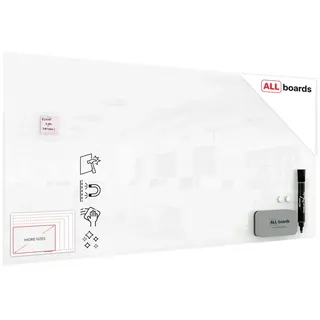 ALLboards Glas-Magnettafel 200,0 x 100,0 cm weiß