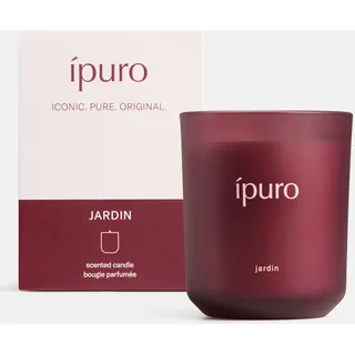 ipuro Classic Duftkerze im Glas JARDIN 270g - dekorative Duftkerze mit Limette & Bergamotte, Magnolie & Rose, Nelke & Amber - Kerzen mit langanhaltendem Duft - Raumduftkerze gelb