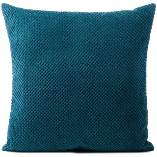 Gözze - Kissen Sven, Dekokissen in genoppter Optik, Weiches Sofakissen mit Füllung, 100% Polyester, 45 x 45 cm - Petrol