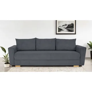 Home Affaire Schlafcouch Polyester 3-Sitzer Grau
