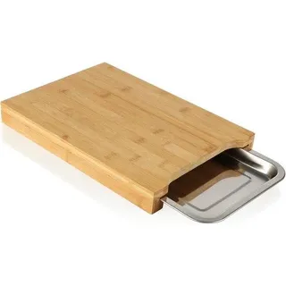 Bamboe Snijplank mit Auffangschale, praktisch, 1 Stück, Küchenhelfer