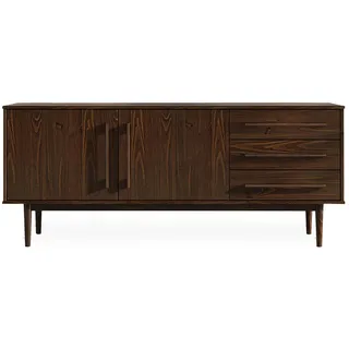 Idimex Sideboard Tecca nussbaum , Nussbaumfarben , Holz , Kiefer , Mode , 170x71x41 cm , FSC Mix , Kleinmöbel, Kommoden, Sideboards
