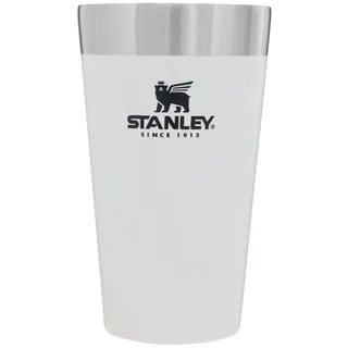 STANLEY 1913 Adventure Stacking Bierkrug 473 ml - Edelstahl Thermobecher Hält 4 Stunden Kalt - BPA-Frei - Stapelbare Doppelwandiger, Vakuumisolierter Thermotasse - Spülmaschinenfest - Ash