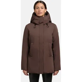 khujo Winterjacke »Winterjacke Palla-YM«, Damen Wintermantel mit verstellbarer Kapuze braun