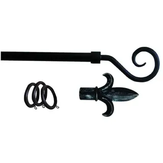 Stange Für Gardinen Eisen Satz Anthrazit Zipfel Locken 120-210 CM