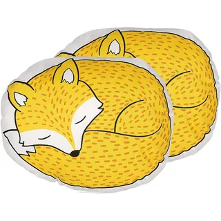 Beliani Dhanbad Dekokissen 50 x 40 cm Gelb