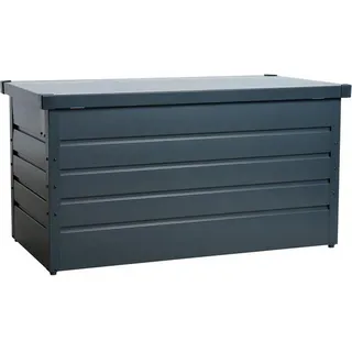 Metall Auflagenbox Kissenbox Gartentruhe Gartenbox Aufbewahrungsbox Anthrazit - Blau