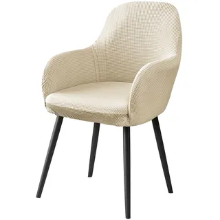 heavenlife Stuhlhussen mit Armlehne Samt, Sessel Schonbezug MaisköRner, Elastischer Stuhlbezug, Stuhlhussen Bezüge Universal, Bezug Stuhl Abnehmbare für Esszimmer Wohnzimmer Hochzeit Deko (Khaki)