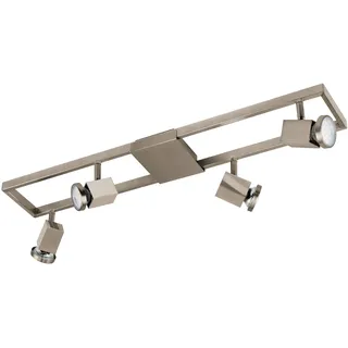 EGLO Zeraco 4 flg. Deckenbalken Nickel-Matt