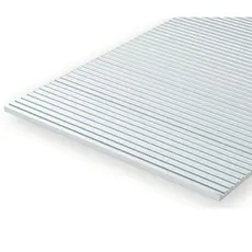 evergreen 3047 Strukturplatte, 0,5x150x300 mm. Spur 0-Maßstab, 1 Stück, weiß, Small