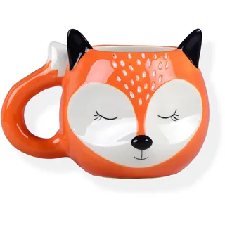 Winkee - Magische Herbst Tasse Dreaming Fox I Kaffee Becher I Große Fuchs 3D-Tasse - ca. 450 ml