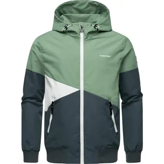 Outdoorjacke RAGWEAR "Outdoorjacke Renad", Herren, Gr. M, grau (dunkelgrau), Obermaterial: 100% Polyester PES.  Obermaterial: Futter: 100% Polyester PES., gerade hüftbedeckend, Ärmel ohne Ärmelschlitz Rippstrickbündchen, Jacken Outdoorjacke, Ultraleichte wasserdichte Herren Übergangsjacke mit Kapuze
