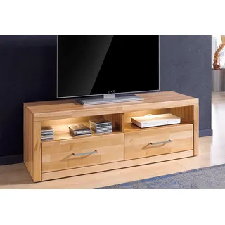 OTTO home Logo Lowboard 130 cm Beige Massivholz
