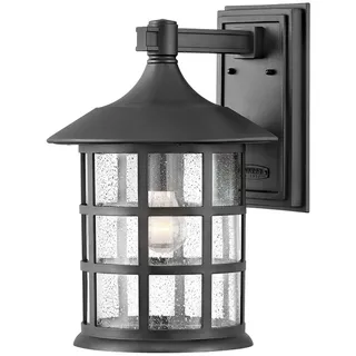 Licht-Erlebnisse Wandleuchte Außen Schwarz 38,9 cm Hoch IP44 E27 Vintage