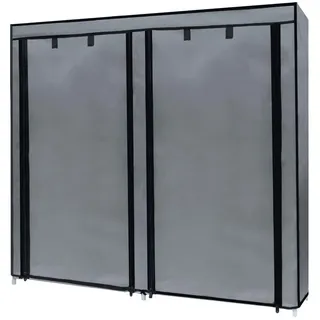 Intirilife Faltschrank GRAU Textil 30x115x116 cm Schlafzimmer, Kleiderschränke, Stoffschrank