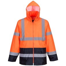 Bild Klassische Kontrast Warnschutz-Regenjacke, Größe: S, Farbe: Orange/Marine, H443ONRS