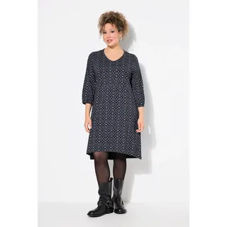 Ulla Popken Jerseykleid A-Linie Schwarz 46/48