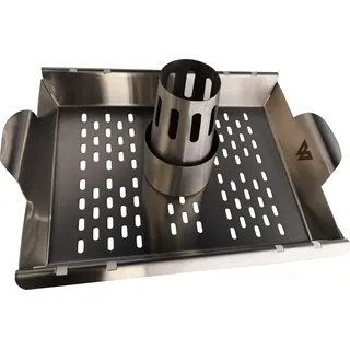 Hähnchen Grill Basket - Gemüse Hähnchen Grillkorb - Hähnchen und Gemüse Griller aus Edelstahl von WOLFCUT - Silber