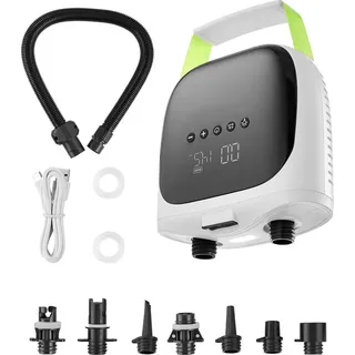 Vevor Paddleboard Pumpe (20 PSI) mit USB-Ausgang, zweistufige elektrische SUP-Luftpumpe mit automatischer Abschaltung & LED Licht, Aufblasen & Entleeren ideal für aufblasbare Paddleboards Zelte