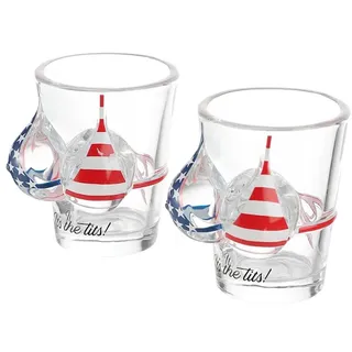 IBLUELOVER Schnapsgläser 2 Stück Shotgläser für Alkohol Shot Vodka Tequila Party Bars Schnapsglas Lustig kreativ Brust Shotbecher Spülmaschinenfest Likörgläser kleines Weinglas